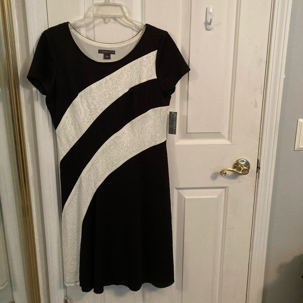 Lovely black and white dress by Covington